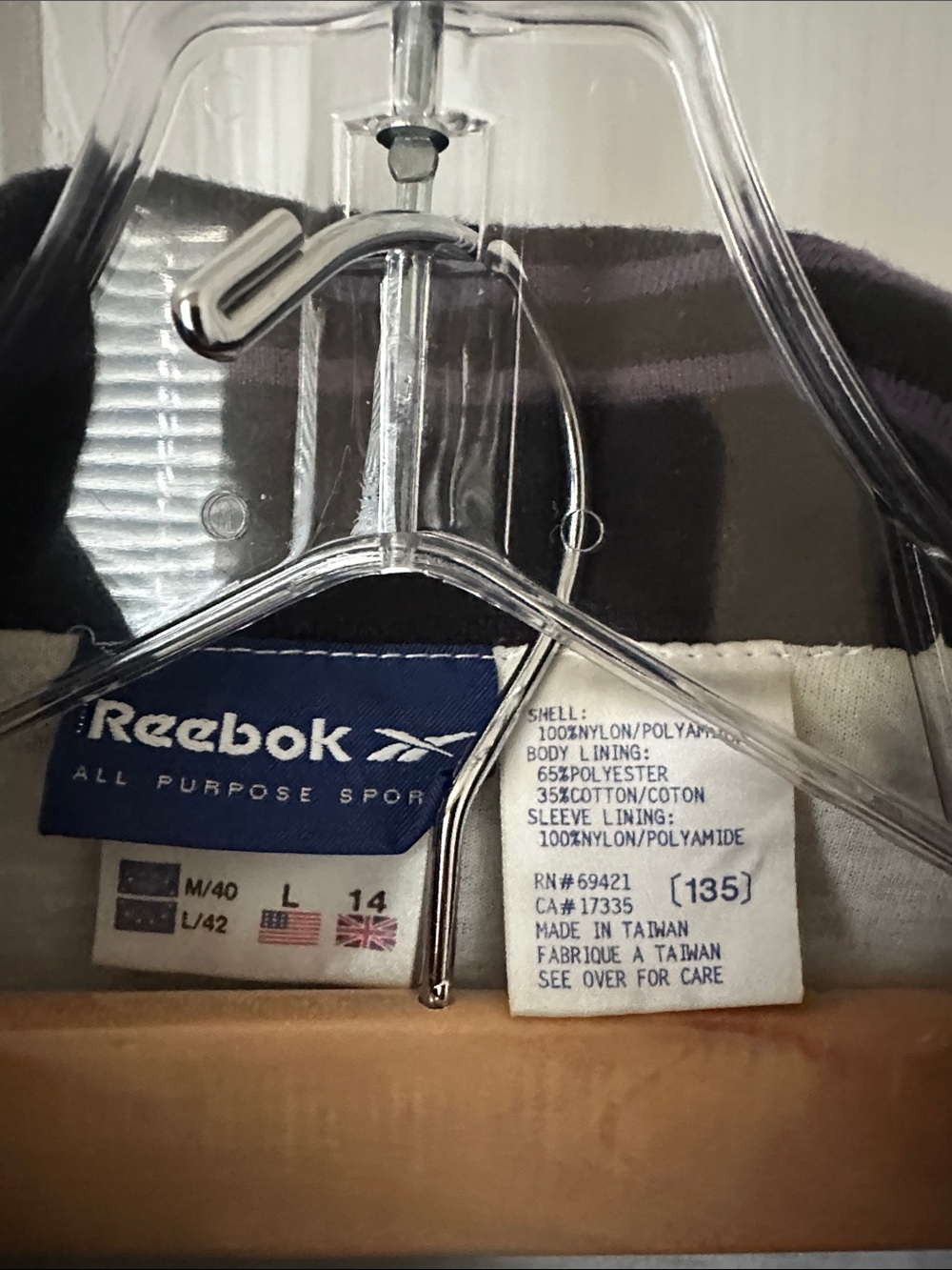 Reebok Black and Purple Two-Piece Windbreaker Tracksuit - Picture 2 of 11